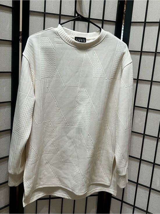 SSYS Sweaters - WOMENS SSYS THE LABEL Cream Crewneck Textured Knit Sweater SIZE S